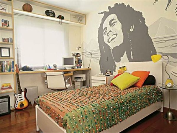 Bob Marley-to-the-perete tineret set dormitor