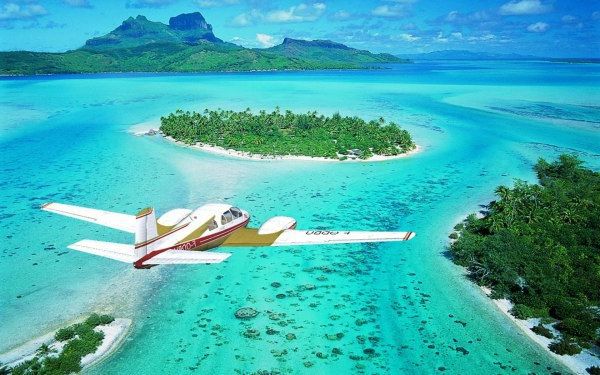 Bora Bora-vakantie-exotische foto