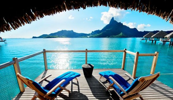 Bora Bora-vakantie-modern-terras