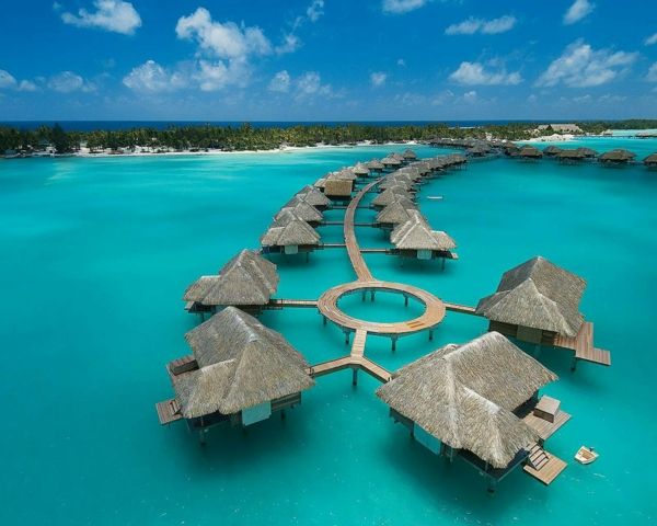 Bora Bora-vakantie-veel kleine Homes