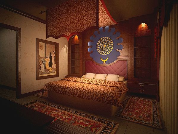 design maro pentru un dormitor oriental frumos