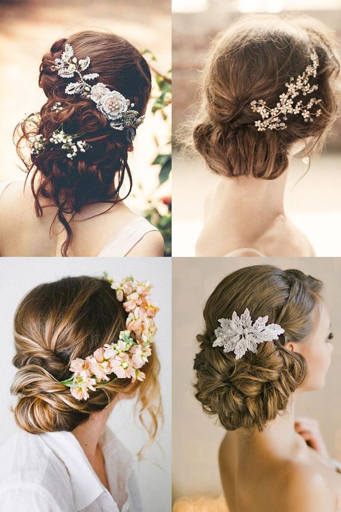 Frisyrer med blommor i håret Frisyr brudtärna updos mycket elegant