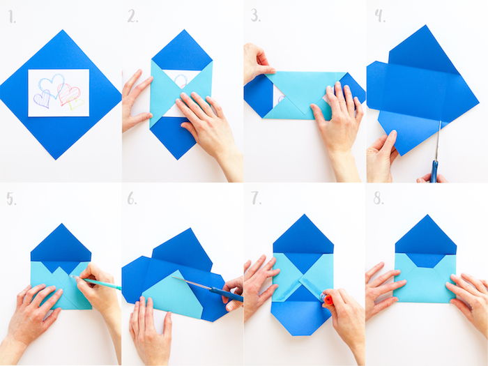 Fold kuvert - en detaljerad vikningsguide för ett blått kuvert