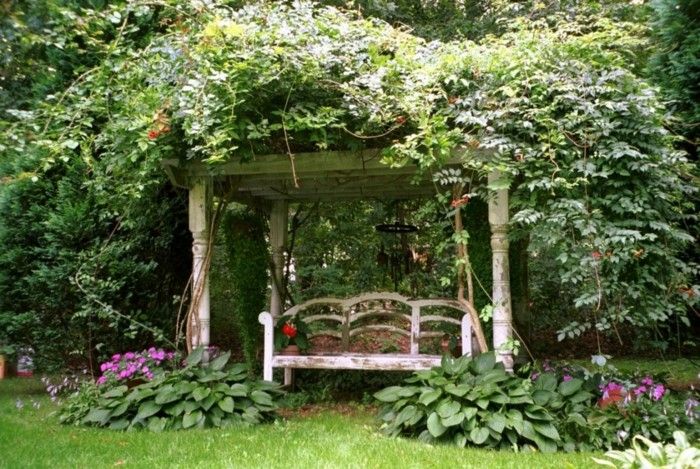 Britanski vrt klop Strešni grmovje Flower aristokratski