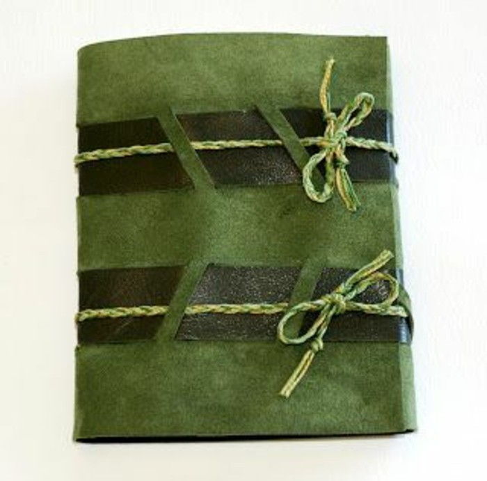 Boka kuvert själv-making buchumschlaege-själv-make-grön-bok kuvert