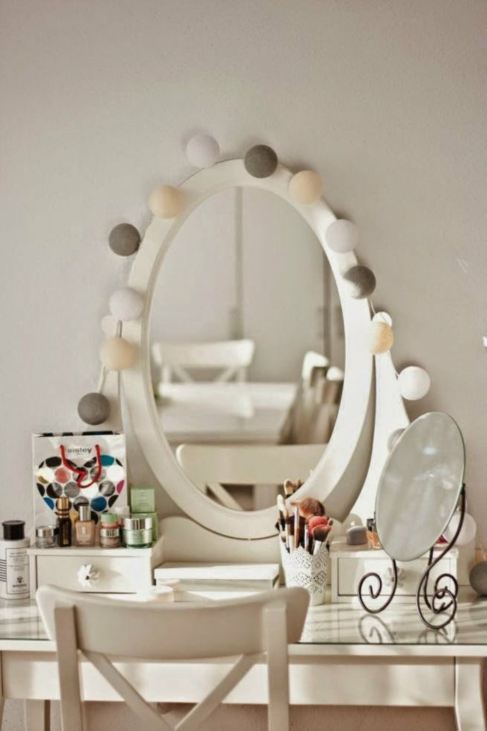 farebný-lichterkette Mirror toaletný stolík, koketná dizajnu