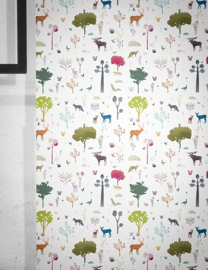 farebné tapety-Creative-wallpaper-vzor-Lesné zvieratá