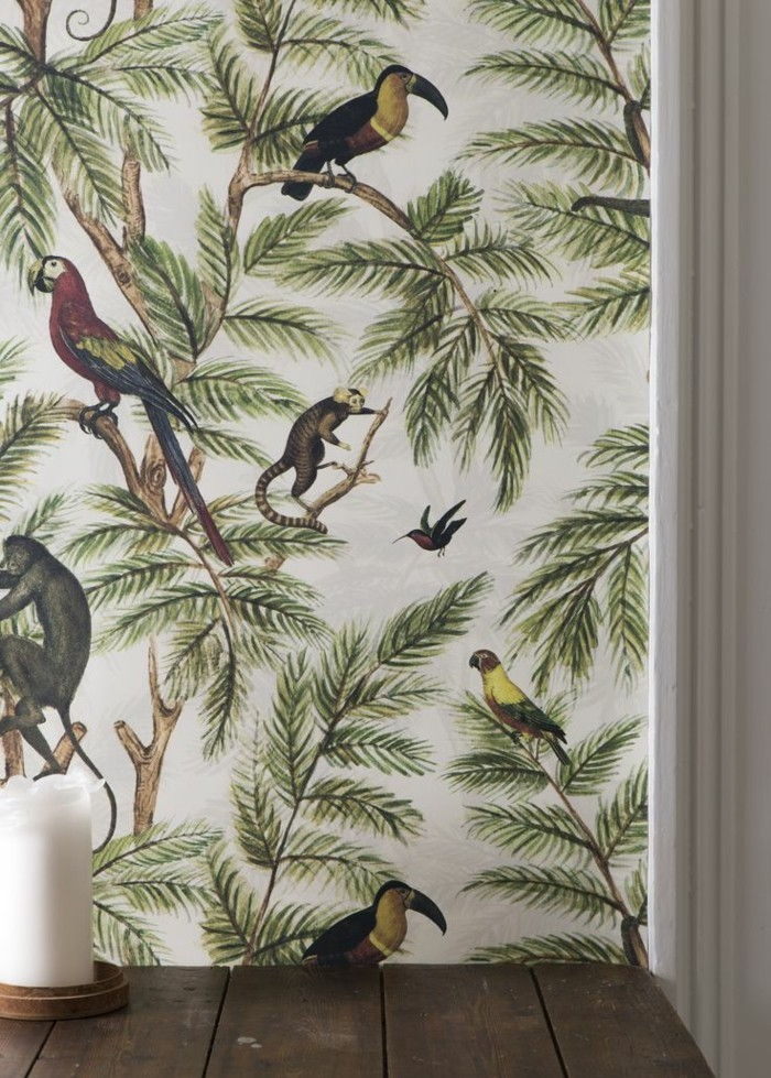colorat-tapet-amuzant-tapet-design Animale din junglă Palms