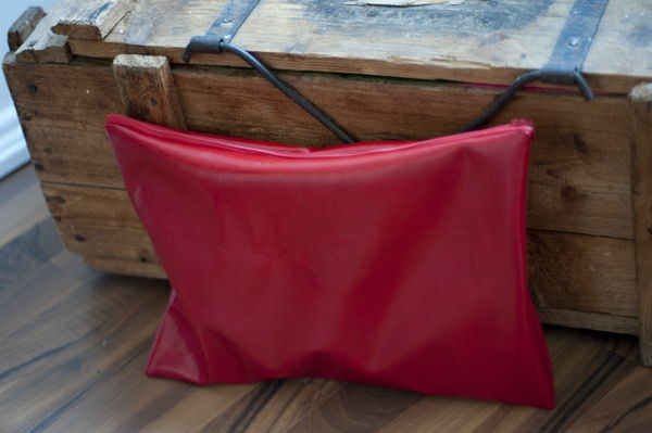 gör en röd handväska själv -elegantes modell - kreativ sömnad