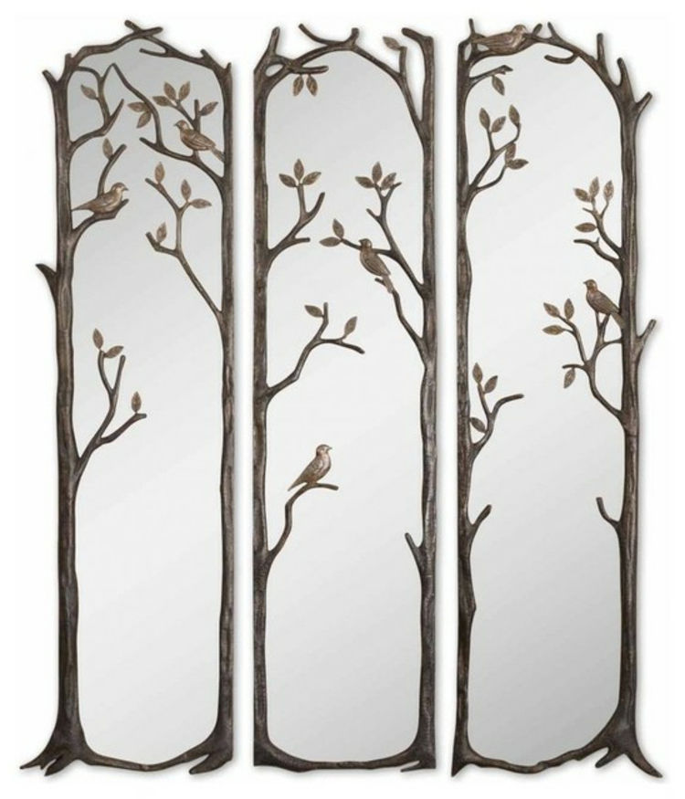 spegelträd fåglar-frame-chic-ädel modern neo-elegant-schik-in-brun