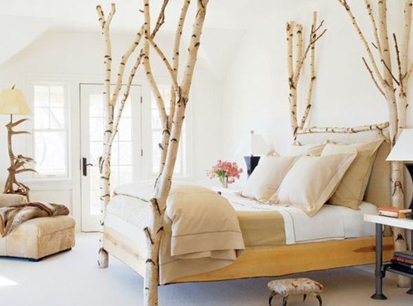 cool-berkboomstam Decoratie in slaapkamer