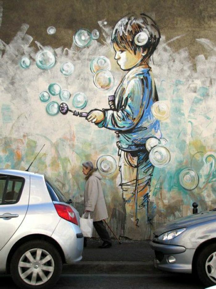 Cool Graffiti Boy Bubble borste
