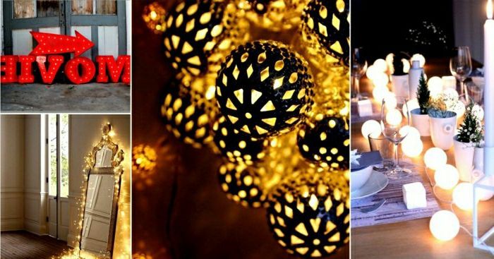 cool-party ljus sträng vacker dekoration glödande bollar