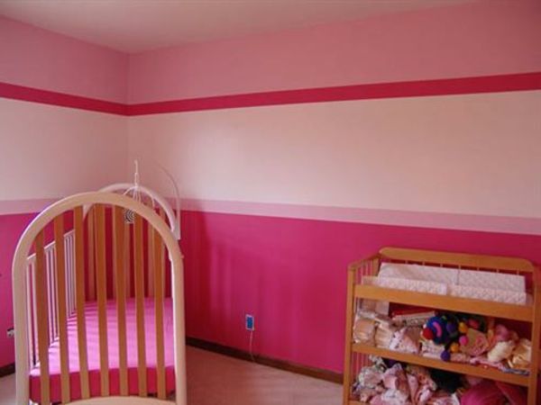 rece-perete-culoare-pentru-cameră-roz-nuante pentru grădiniță