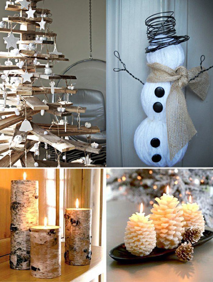 Cool-weihnachtsdeko-nápady-rustikálnom jedľa dosky-Snowman