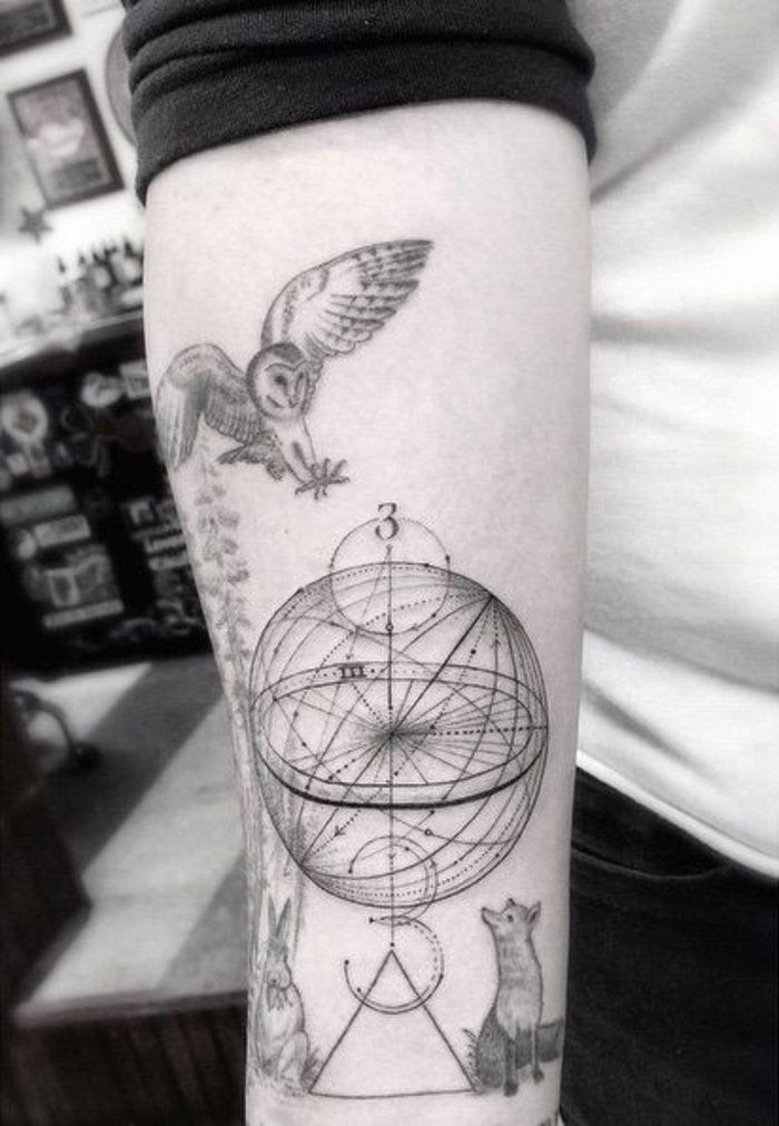 kietas pažastų tatuiruotė geometrinis tatuiruotė fragmentais