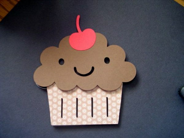 cupcake vackra handgjorda kort hantverk idéer-kort
