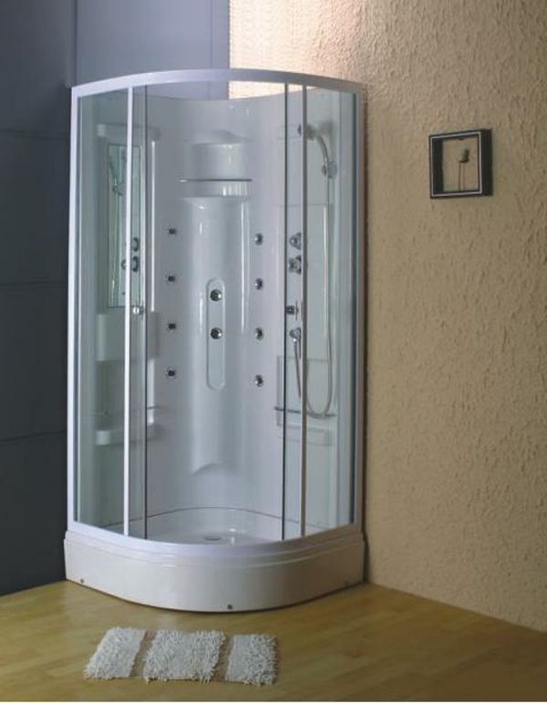 cabine de duche de vapor design moderno no canto