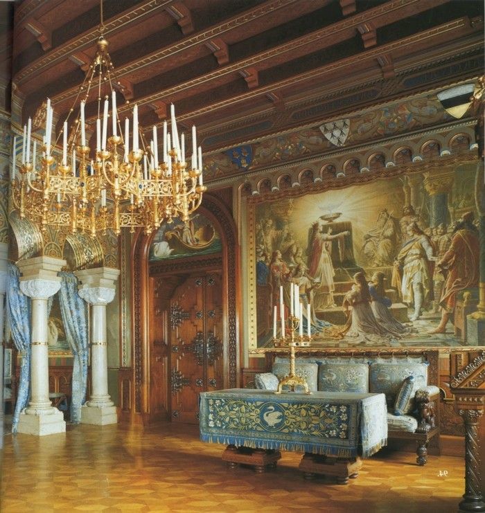 slottet Neuschwanstein, vardagsrummet