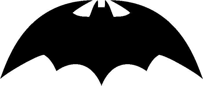 Her finner du en god ide for en svart flygende flaggermann - batman logo tattoo