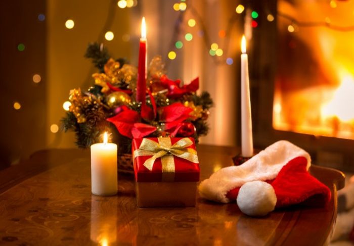 deco-ideje-Božič tabela decoration Candle darilo