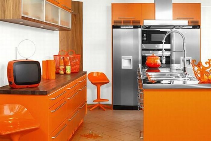 Deco-nápady-pre-kuchyni-oranžového dizajnu