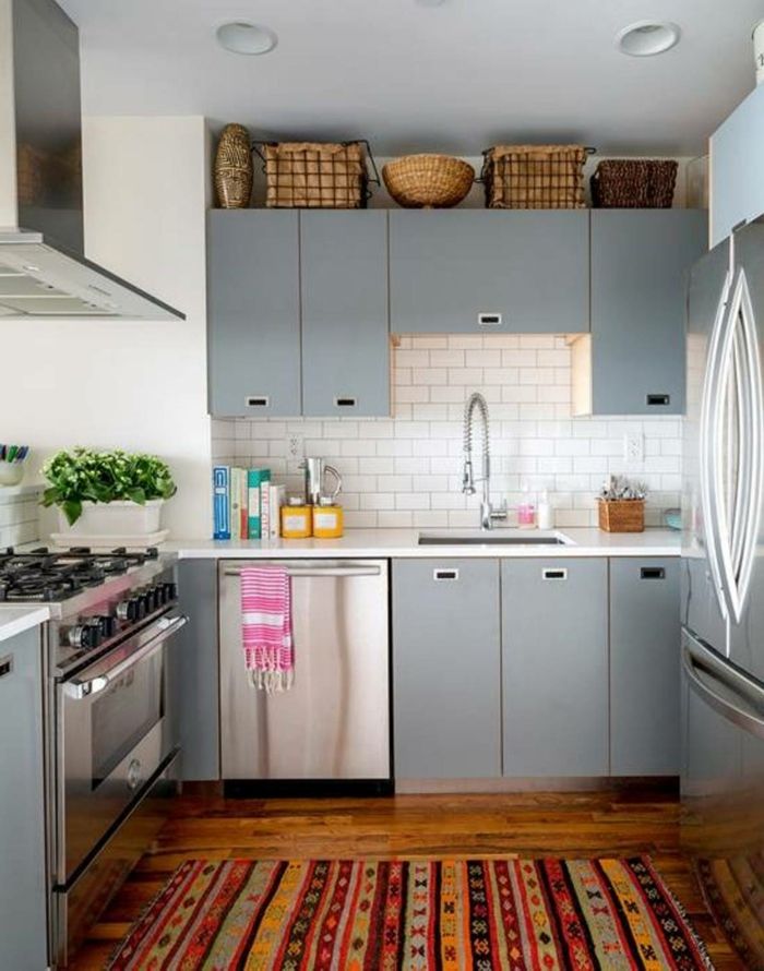 Deco-nápady-pre-kuchyne-nádherné-poschodí-a-gray-skríň