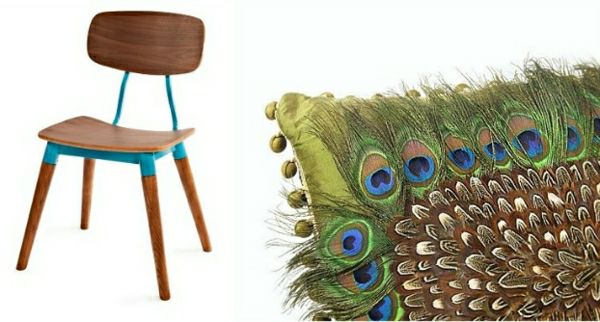pekné perie na hodenie vankúša a drevené stoličky - moderné