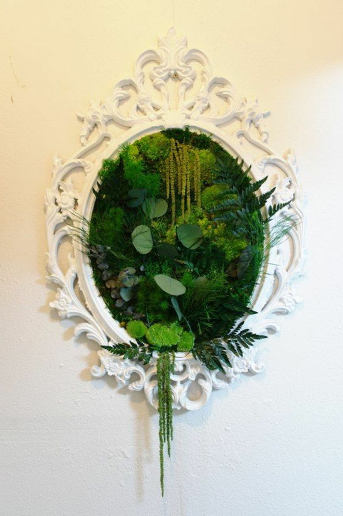 Dekoravimo idėjos pavasario-A-veidrodis-rėmelis-su samanų-beplanzen
