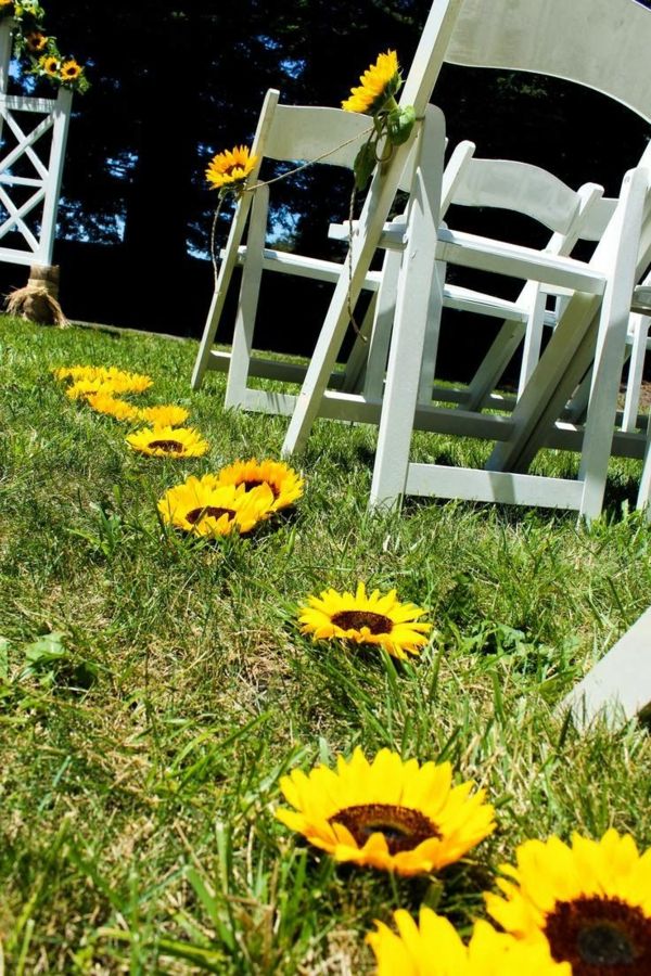 Idei de decorare-cu-flori-Floral Deco vară floare-galben-culoare