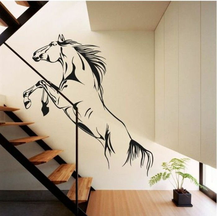 Decoratie corridor-with-a-horse