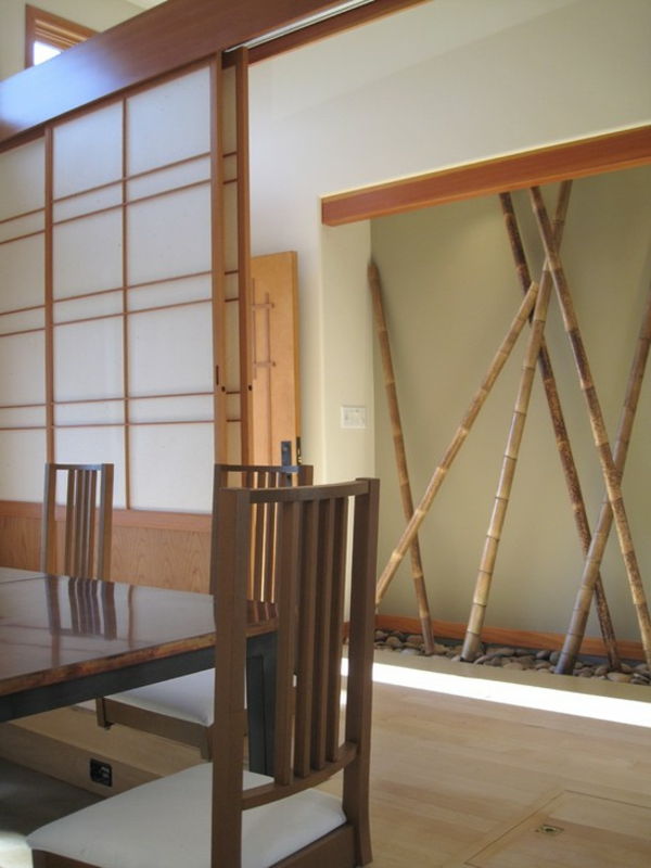dekoratyvinis bambuko polių kūrybinis dizainas