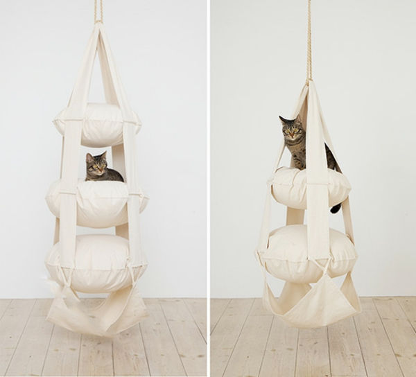 tasarım mobilya kedi-beyaz CatsTrapeze