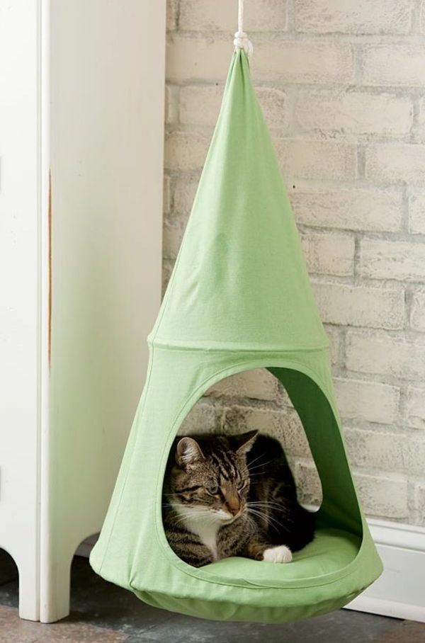 tasarım mobilya kedi-yeşil-ev-asılı