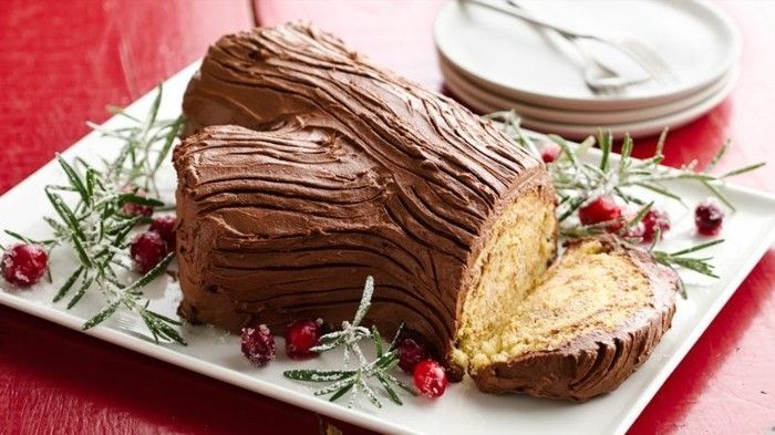 dezert-to-vianočné vianočné dezerty-s-chocolate-buche de Noel