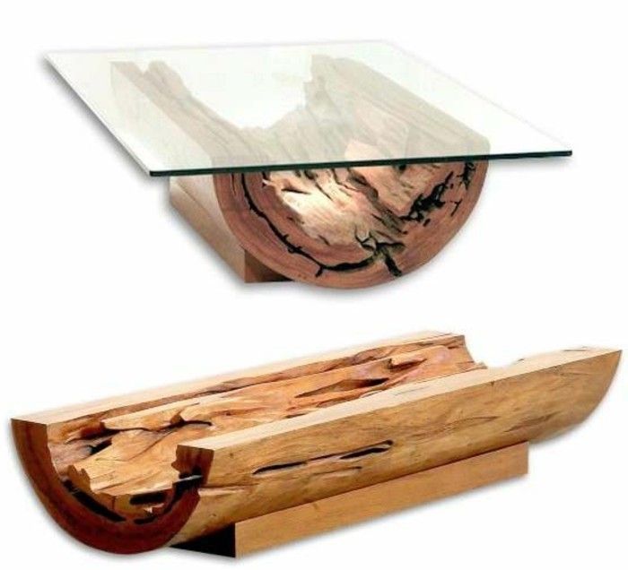 DIY Moebel-DIY wohnideen-współśrodkowo drewnie i szkła projektowania