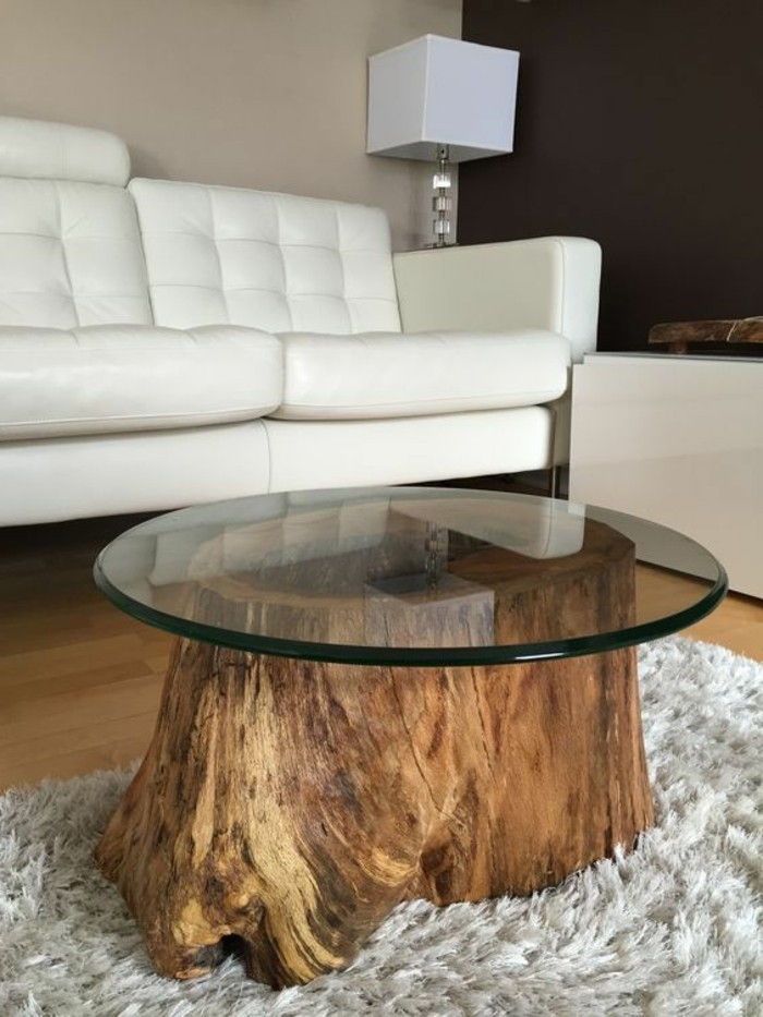 DIY-Moebel-do-it-zourself-Moebel-table-of-drewna i szkła białego sofa