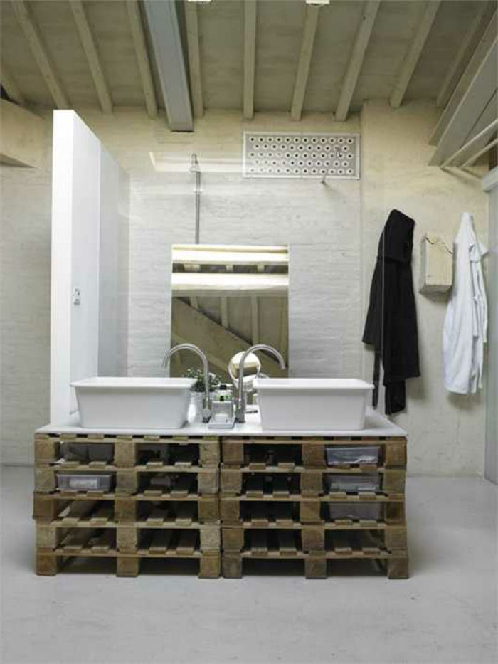 DIY-möbel vacker design-in-badrum