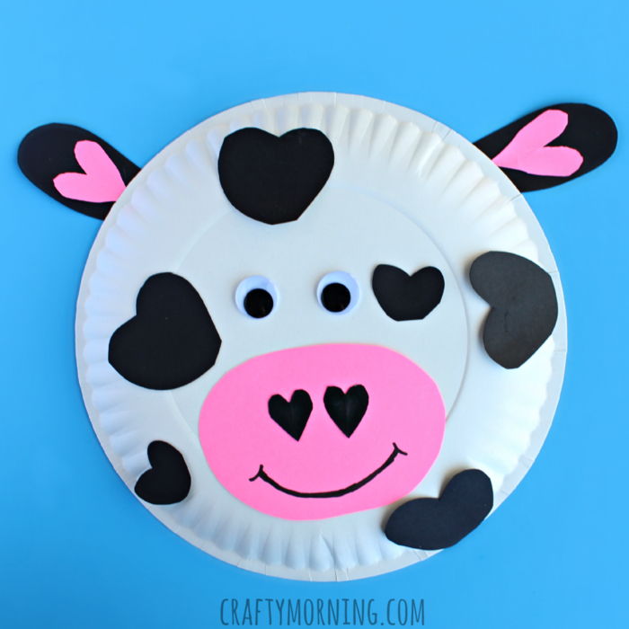zabawne i kreatywne pomysły na majsterkowanie, aby zrobić krowę z papierowej płyty siebie