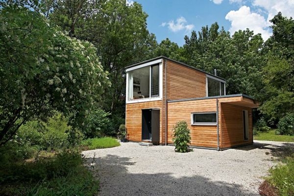Doppelhäuser-bauen-modern-design - împrejurimi verzi