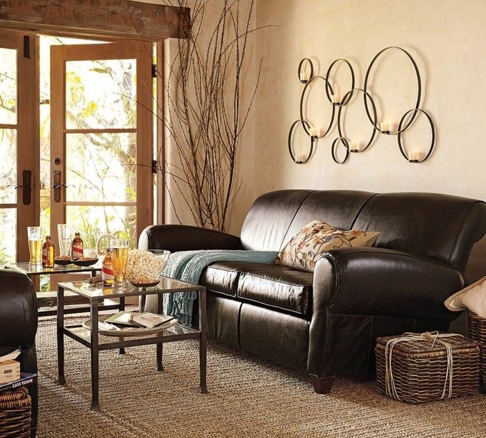 Mørk-sofa-farge-cappuccino-i-modern-living room