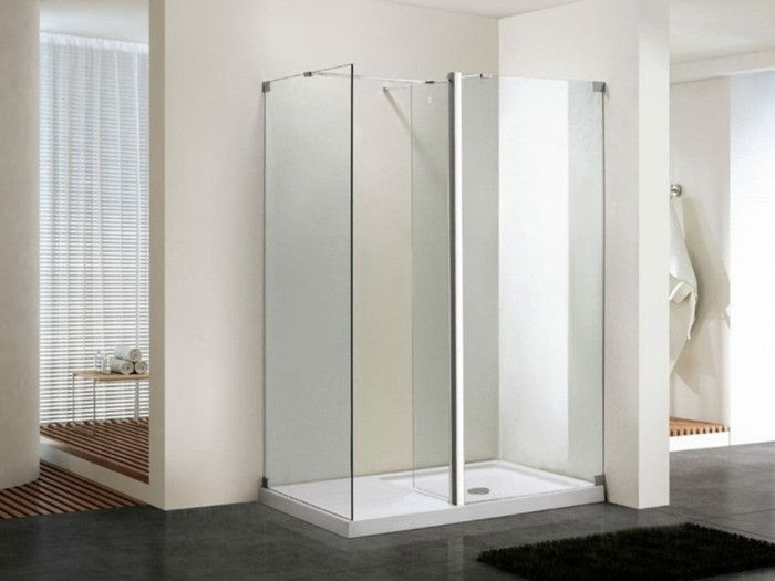 dušo kabina-of-glass-minimalistinio dizaino-ir-vonios kambarys