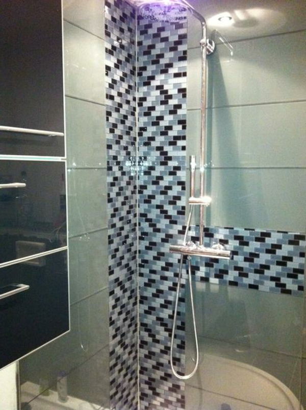 Cabine de banho-completo-moderno-design agradável pequeno banheiro