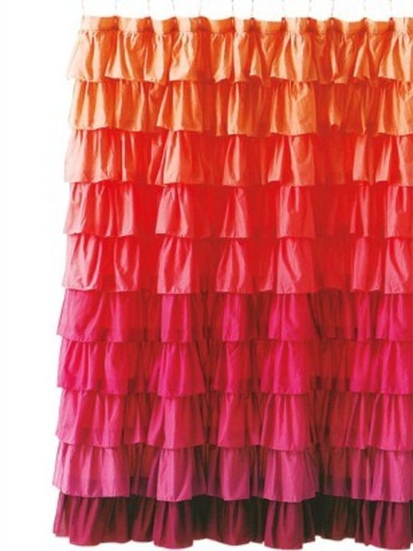 duș cortina marimekko culori strălucitoare - fundal în alb