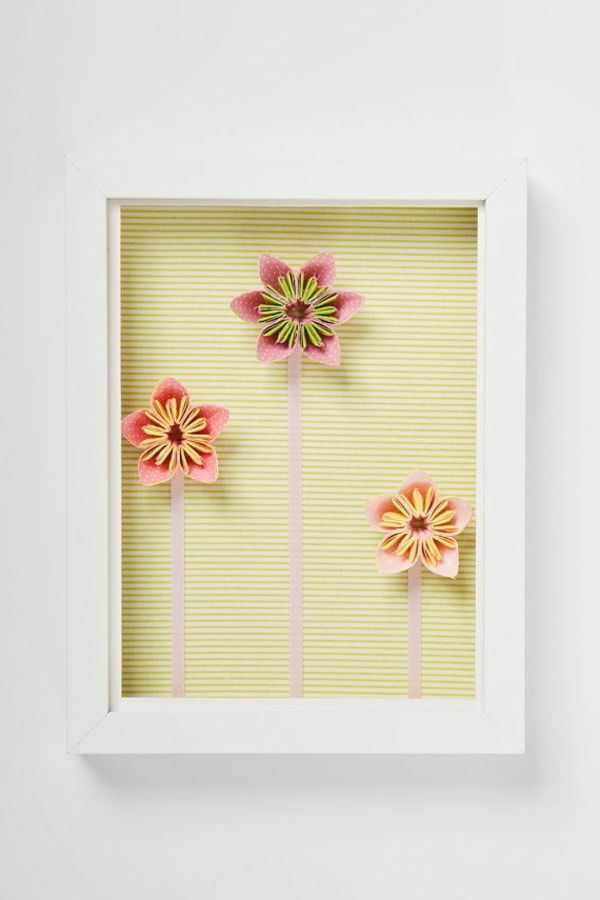 cvetje, origami, foto okvir
