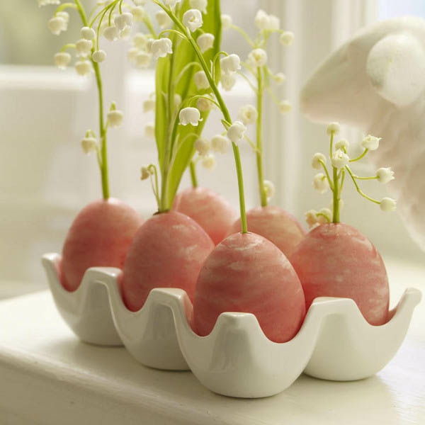Yumurta bitki masa dekorasyonu-paskalya kendin yap verme