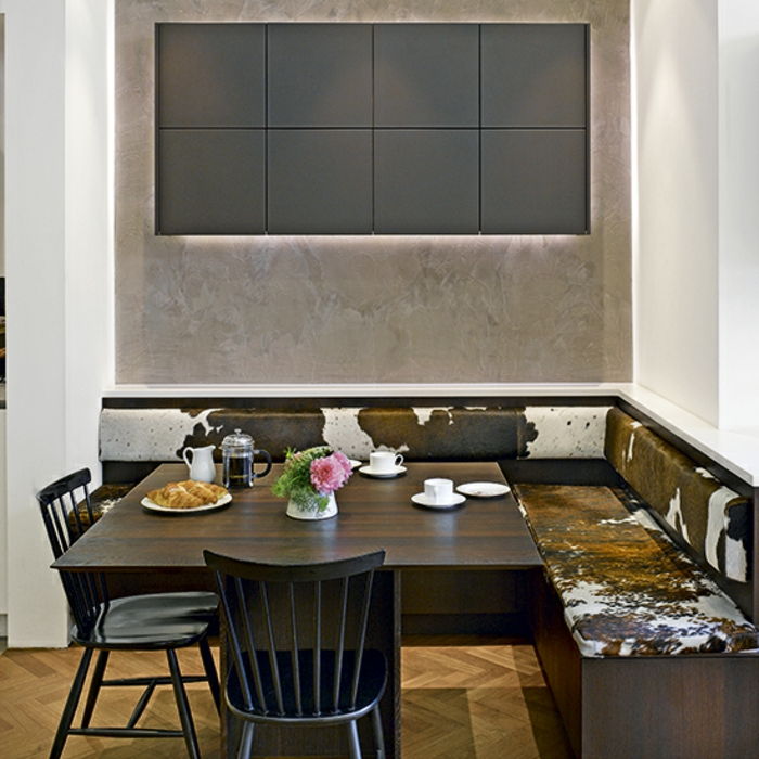 yemek odası modern-koyu renkli ve yemek odası