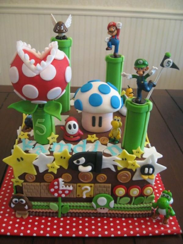 účinnými-koláče-zdobiť - Birthday Party-deti-pra-koláče-order-super-mario-charaktere-