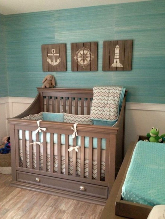 Učinek polno baby-posteljica-od-les-v-Sredozemlju-styled-babyroom