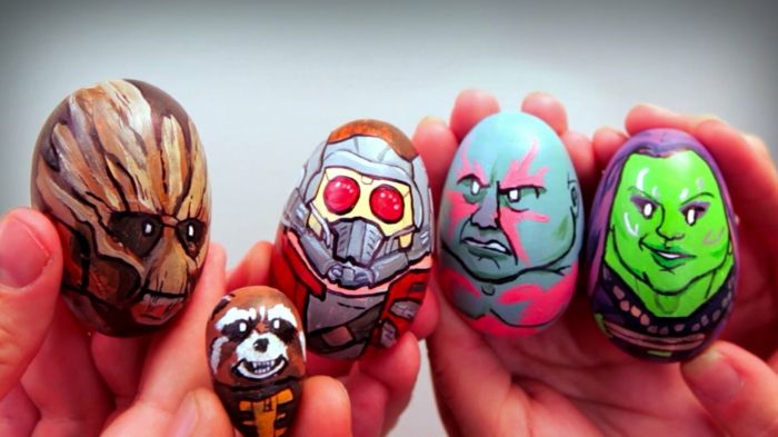 Ciesz się tymi kreatywnymi obrazami jajek wielkanocnych z bohaterami popularnego filmu